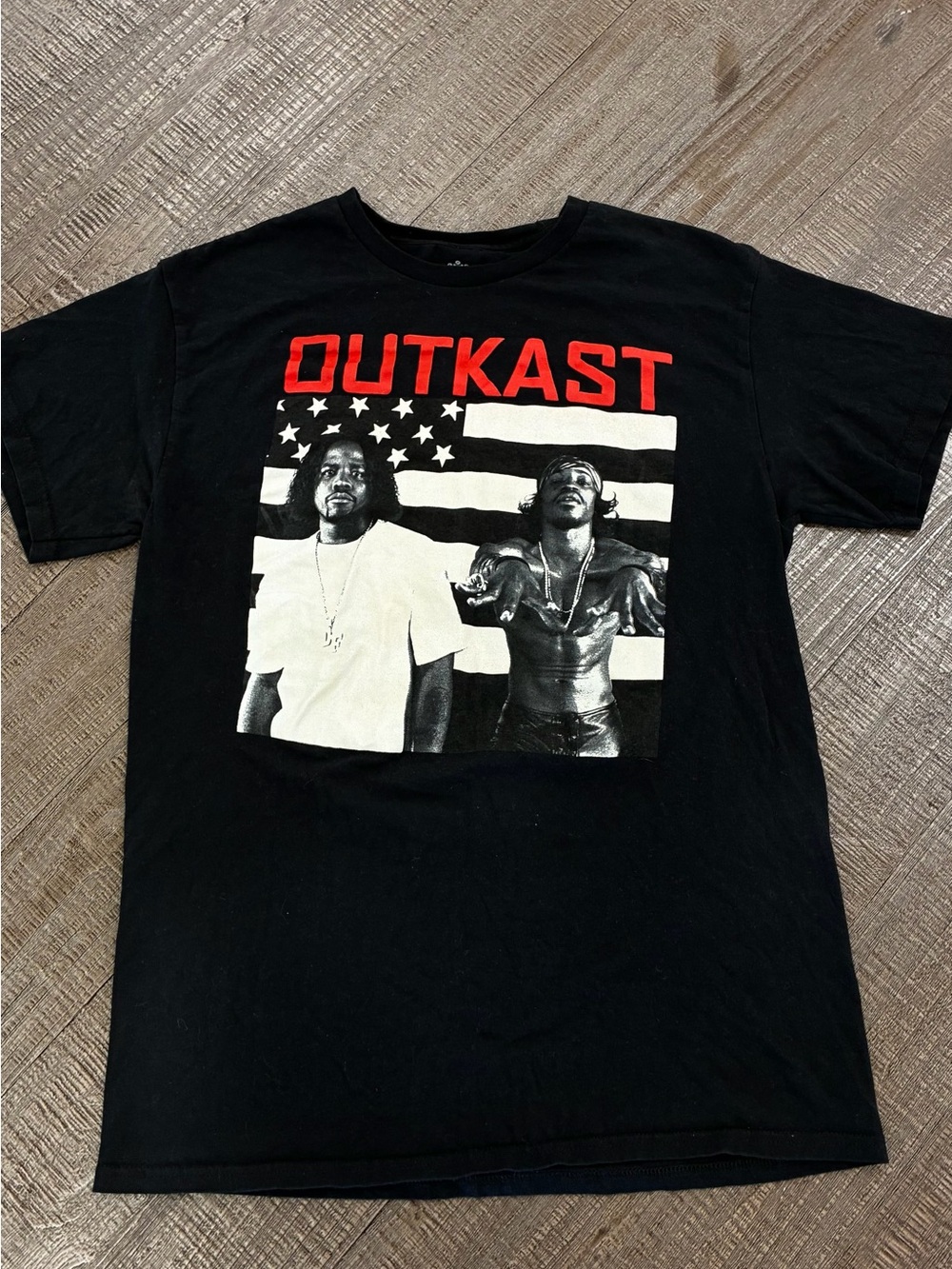 Outkast Black Graphic Short Sleeve Tee - Band Logo Shirt